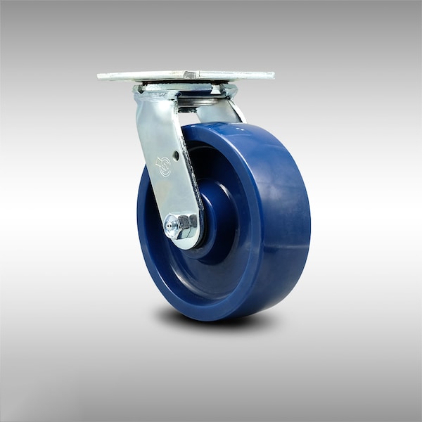 6 Inch Stainless Steel Solid Poly Wheel Swivel Caster with Ball Bearing SCC